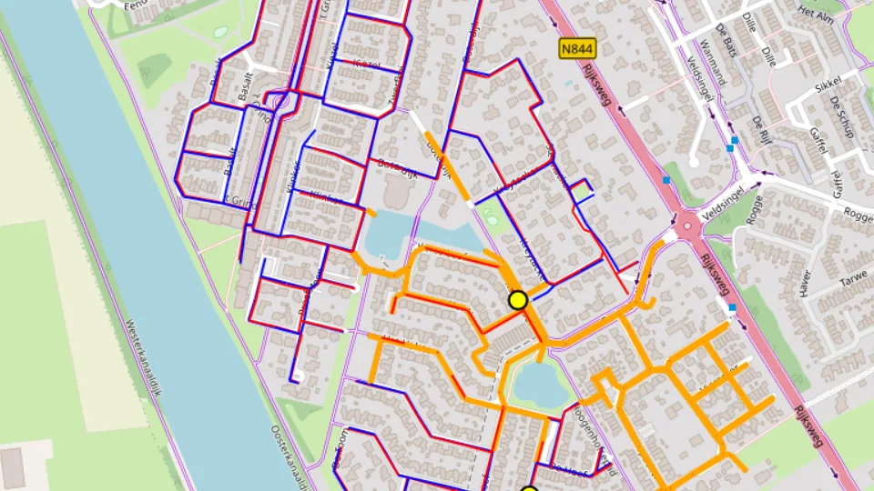 Werkzaamheden aan het riool in Malden